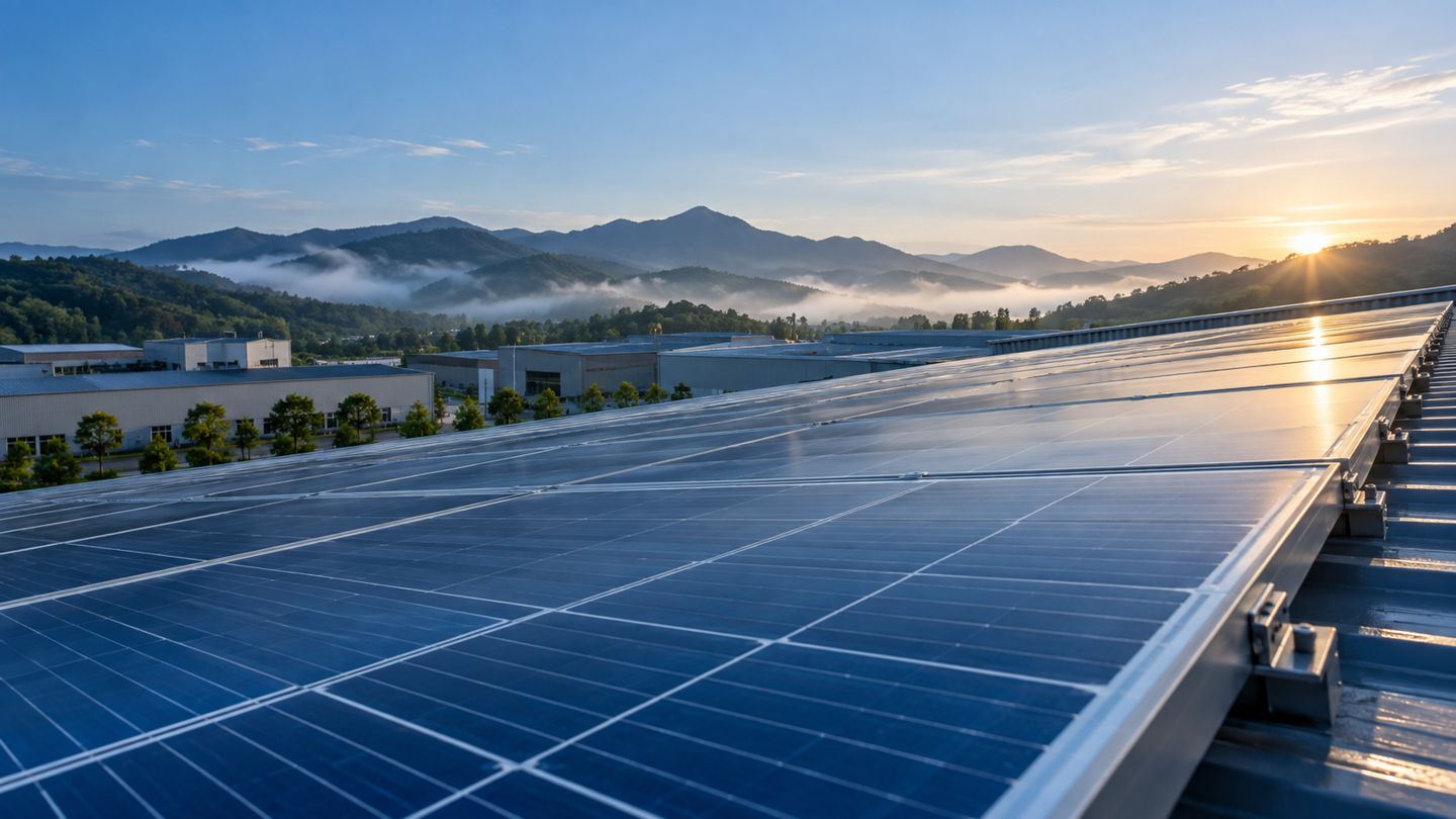 Illustrative cn solar energy scene; not a documented NEC deployment