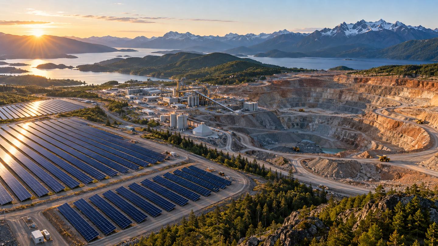 Illustrative mining energy scene; not a documented NEC deployment